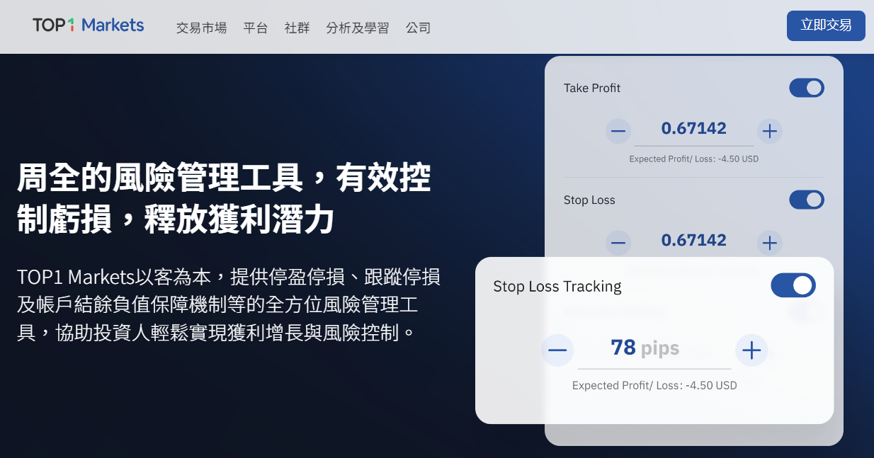 在TOPONE Markets平台進行交易 在TOPONE Markets平台進行交易