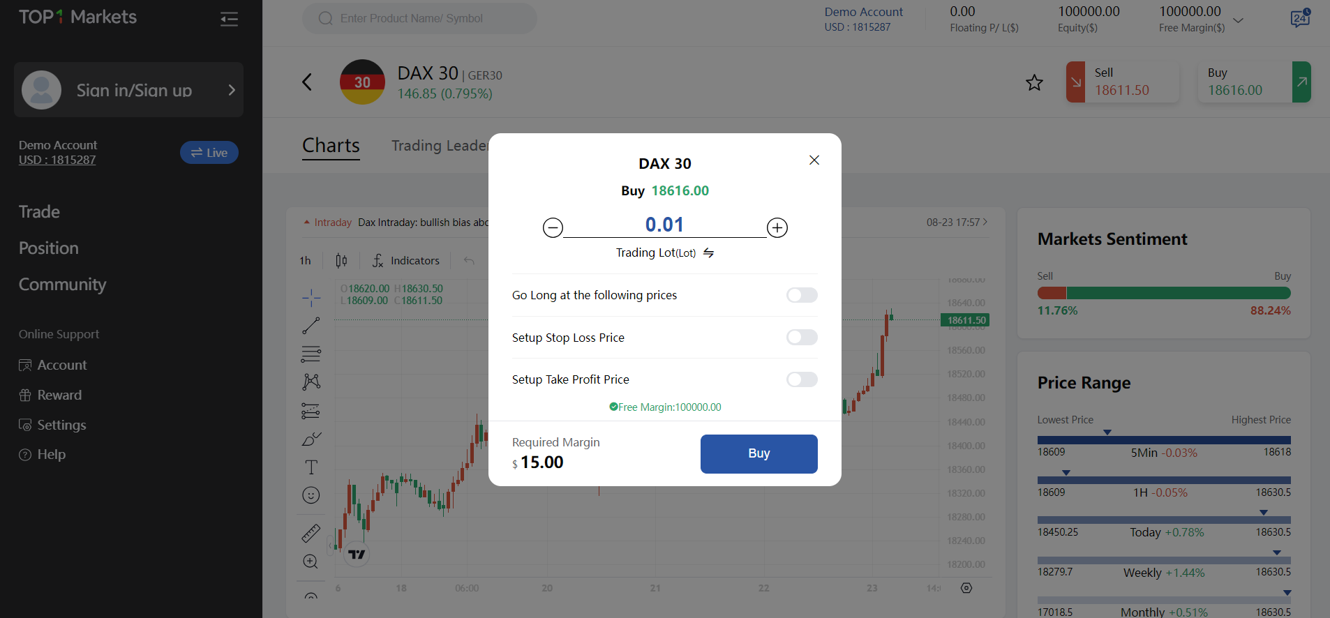 在TOPONE Markets平台進行交易 在TOPONE Markets平台進行交易