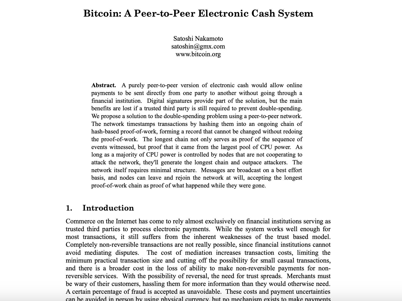 比特幣白皮書 比特幣白皮書