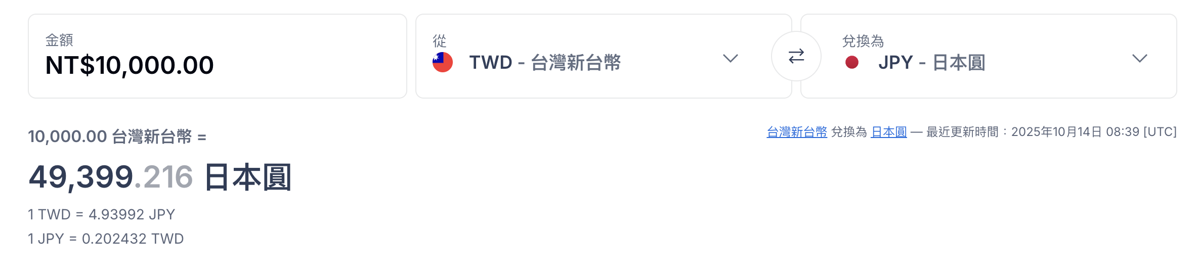 台幣與日圓匯率換算 台幣與日圓匯率換算